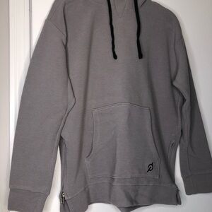 Peloton Gray Heather Zip-Up Sweater